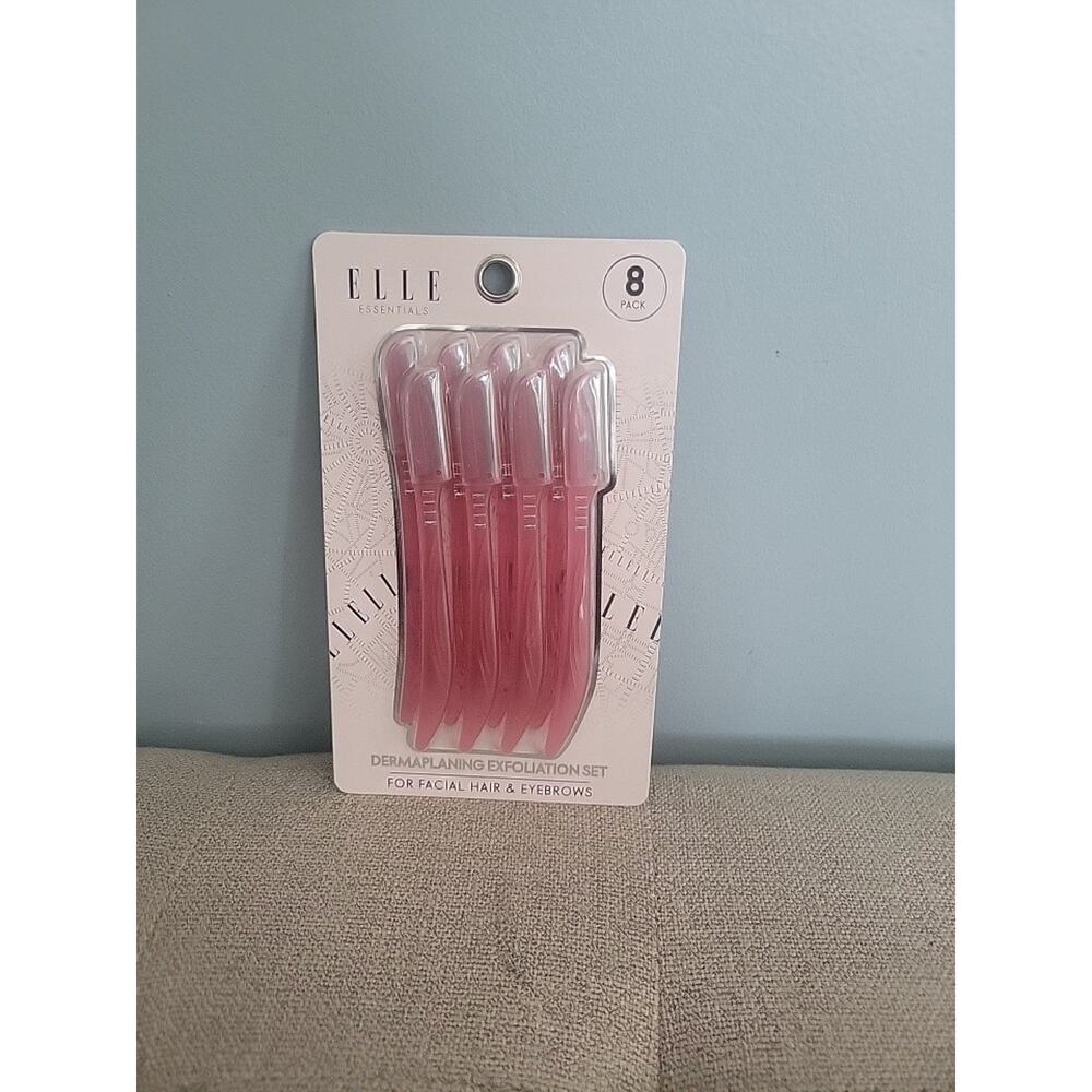 ELLE ESSENTIALS Dermaplaning Exfoliation Set - 8 Pack for Facial Hair & Eyebrows